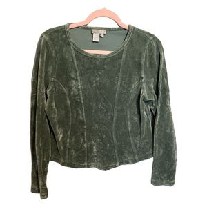 Territory Ahead Women's Sweater Top Velvet Long Sleeve
Cotton‎ Blend Green Sz MP